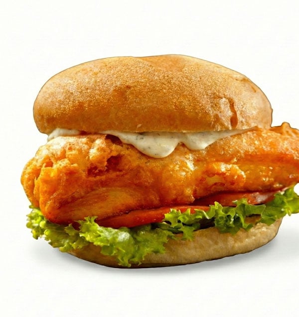 Fish Sandwich — crispy cod on brioche with tartar